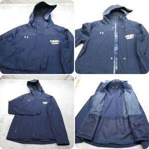 Under Armour‎ Storm Jacket Womens Small Navy UNC Cheer Wind Waterproof Infrared